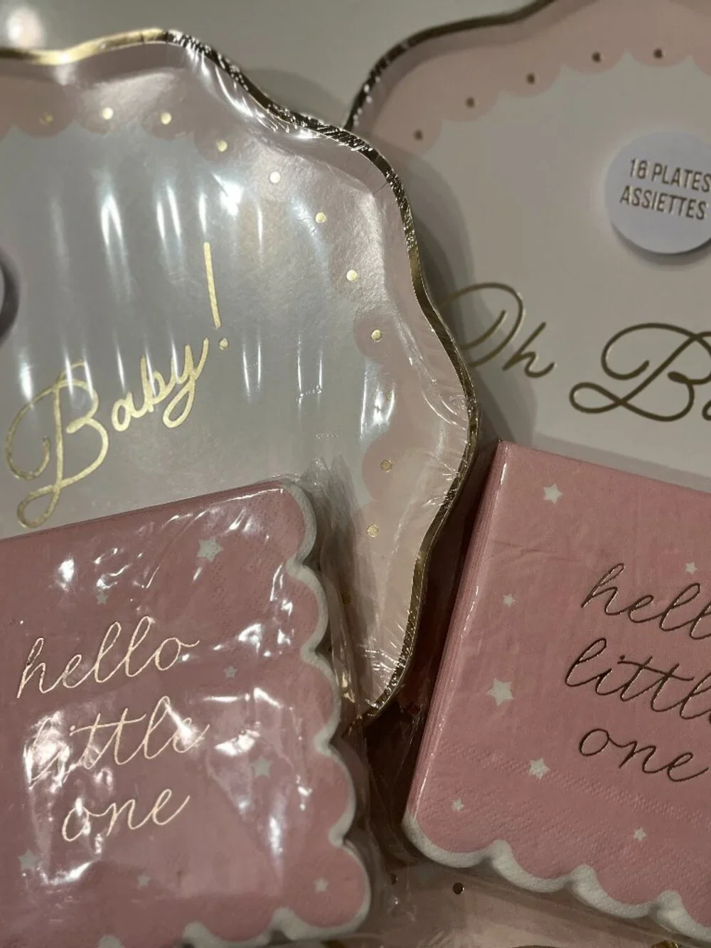 Baby Shower Party Supplies for Girls (Plates and napkins) NWT (p/s/x)